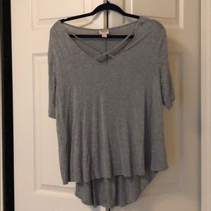 Gray 3/4 length shirt